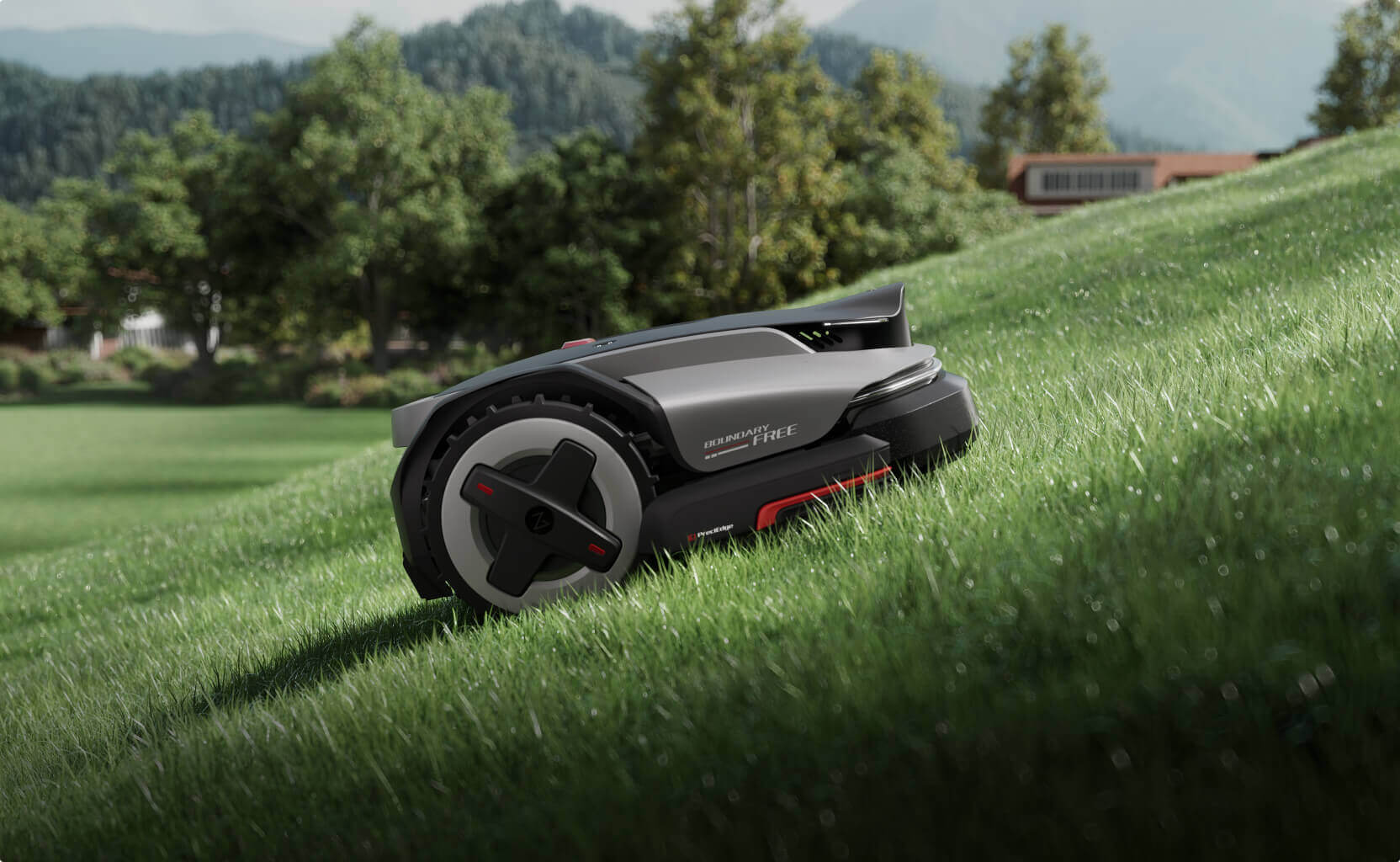 RockMow S115 climbing a 45% slope